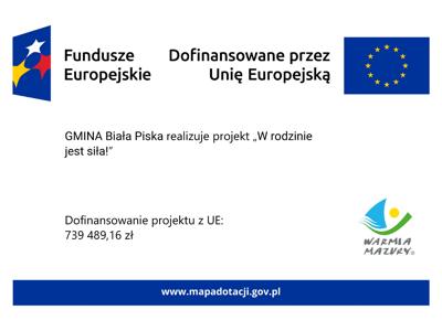 GMINA Biała Piska realizuje projekt W rodzinie jest siła.