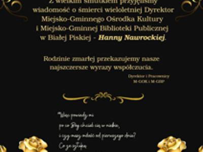 Z żalem żegnamy wieloletnią Dyrektor Domu Kultury i Biblioteki