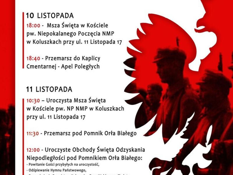 Plakat - Zaproszenie na Uroczyste Obchody Narodowego Święta Niepodległości 2023