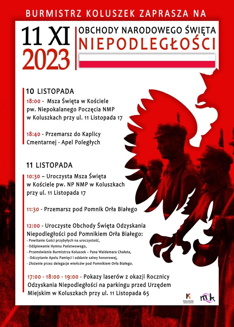  Plakat - Zaproszenie na Uroczyste Obchody Narodowego Święta Niepodległości 2023