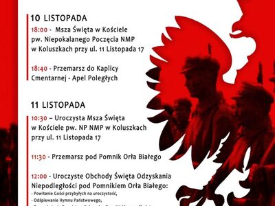 Plakat - Zaproszenie na Uroczyste Obchody Narodowego Święta Niepodległości 2023