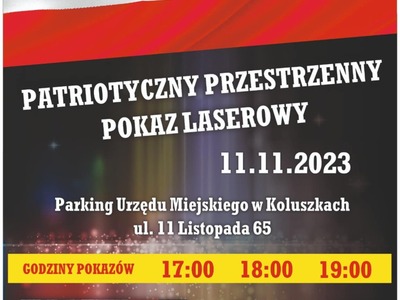 Pokazy laserowe - 11 Listopada 2023