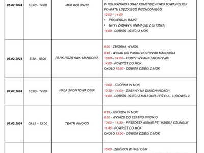 Plan Ferii 2024 - II turnus