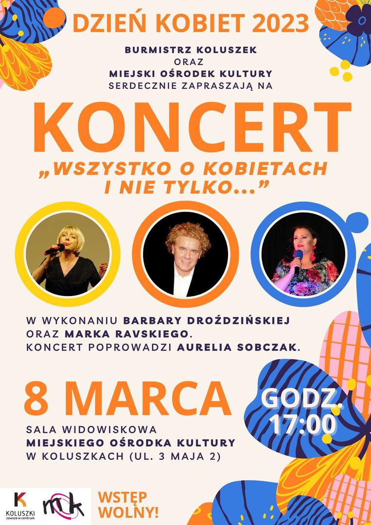 Zaproszenie na koncert z okazji Dnia Kobiet 2023