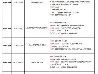 Plan Ferii 2024 - II turnus