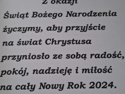 Życzenia świąteczne