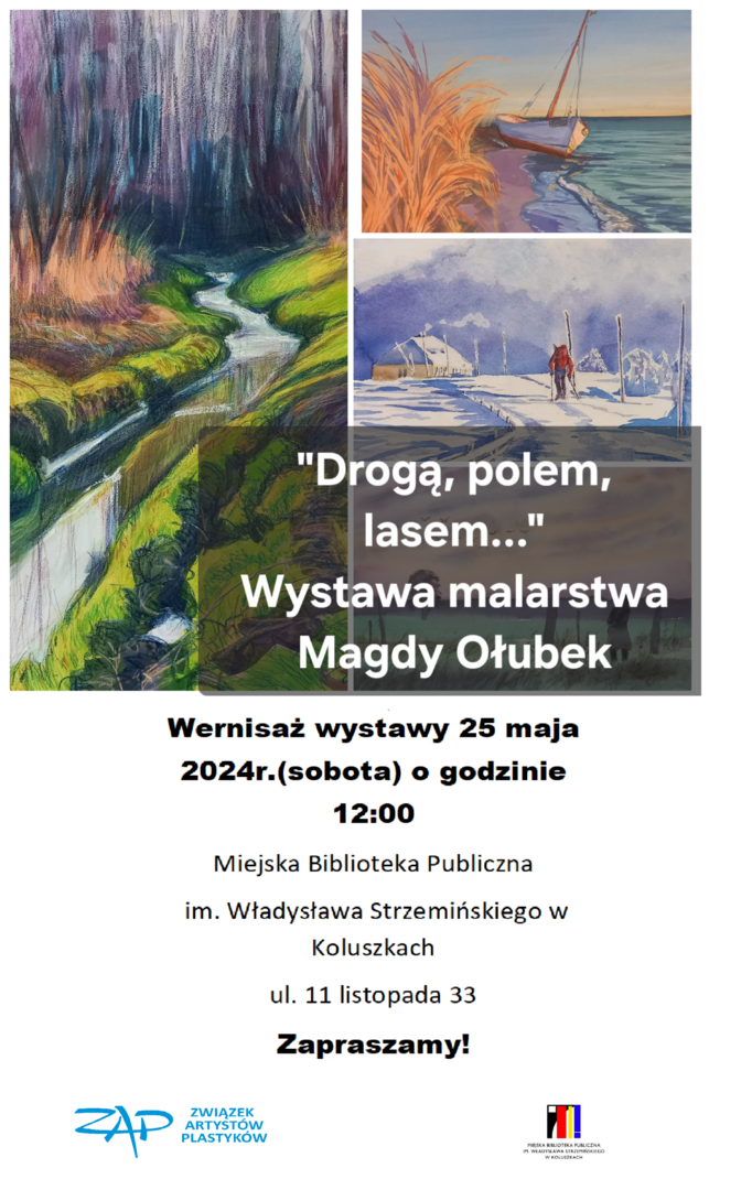 plakat z informacjami o otwarciu wystawy