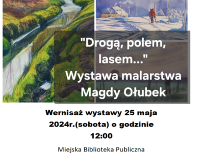 plakat z informacjami o otwarciu wystawy
