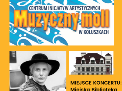 Plakat informujący z koncercie piosenek Agnieszki Osieckiej