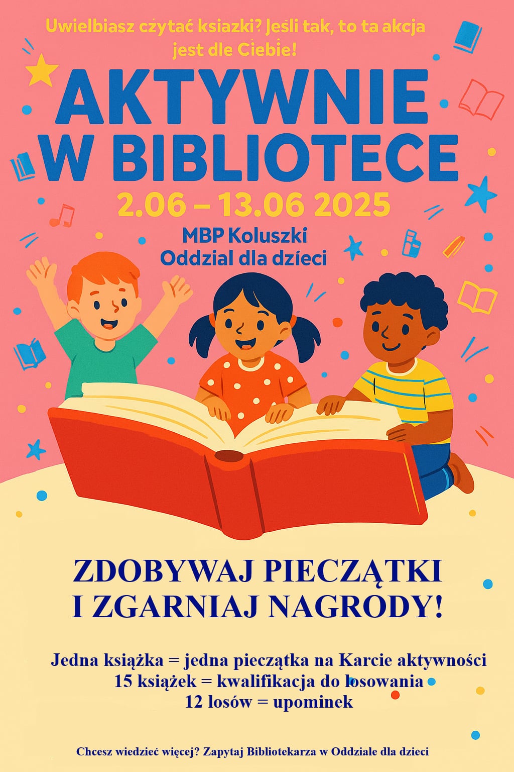 Plakat promujący akcje czytelniczą