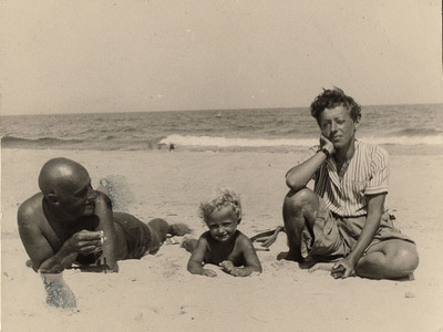 Władysław Strzemiński, Katarzyna Kobro i ich córka Nika na wakacjach w Chałupach w 1939 r.
