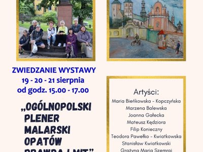 Zwiedzanie wystawy Ogólnopolski Plener Malarski Opatów Prawda i Mit Brama Warszawska 2022