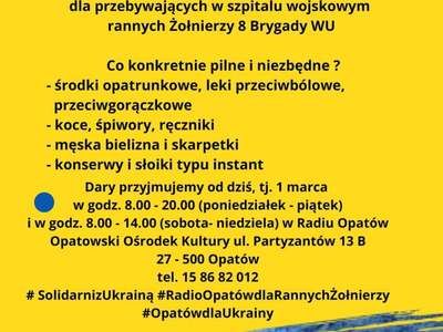 Akcja charytatywna Solidarni z Ukrainą 2022