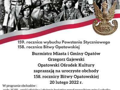 Rocznica Powstania Styczniowego i Bitwy Opatowskiej 2022