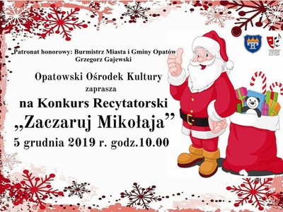 Konkurs " Zaczaruj Mikołaja "