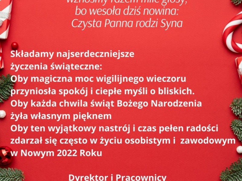 Życzenia Wspaniałych Świąt Bożego Narodzenia