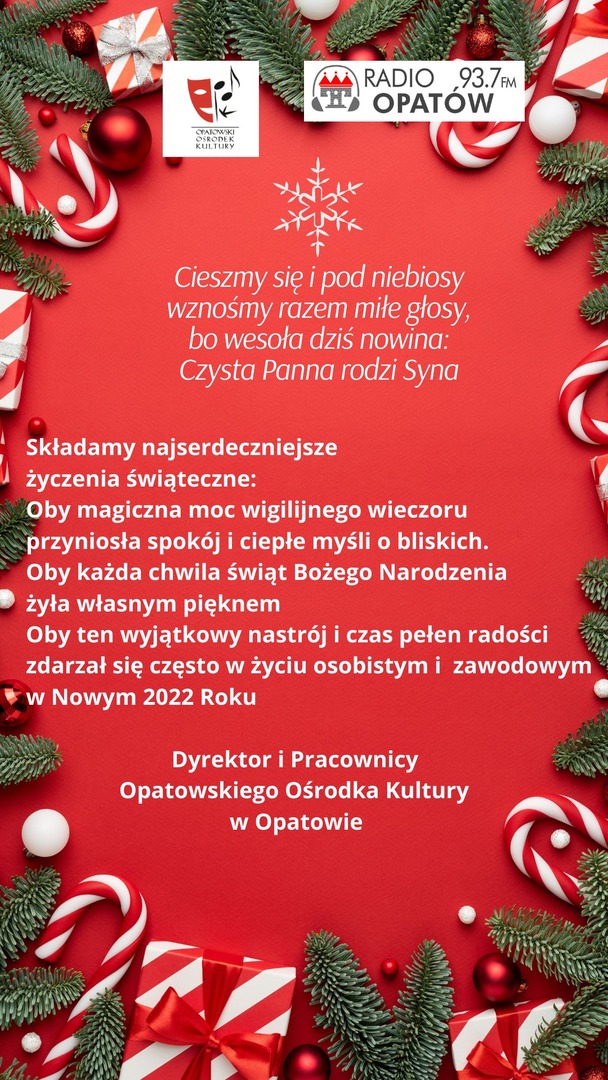 Życzenia Wspaniałych Świąt Bożego Narodzenia
