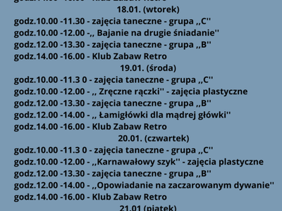 Ferie Zimowe w Opatowskim Ośrodku Kultury I