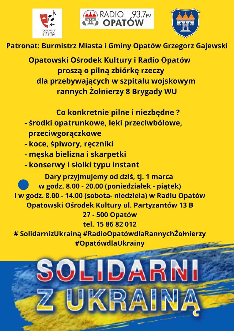 Organizujemy pomoc dla Ukrainy

