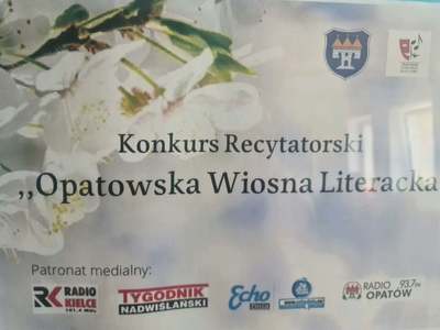 Konkurs Recytatorski "Opatowska Wiosna Literacka" w OOK plakat