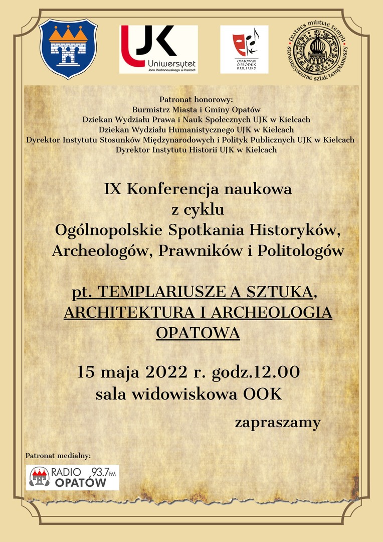 Zaproszenie na konferencję naukową w Opatowskim Ośrodku Kultury