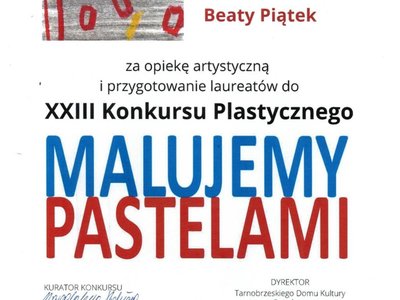 Wyróżnienia w wojewódzkim konkursie plastycznym 