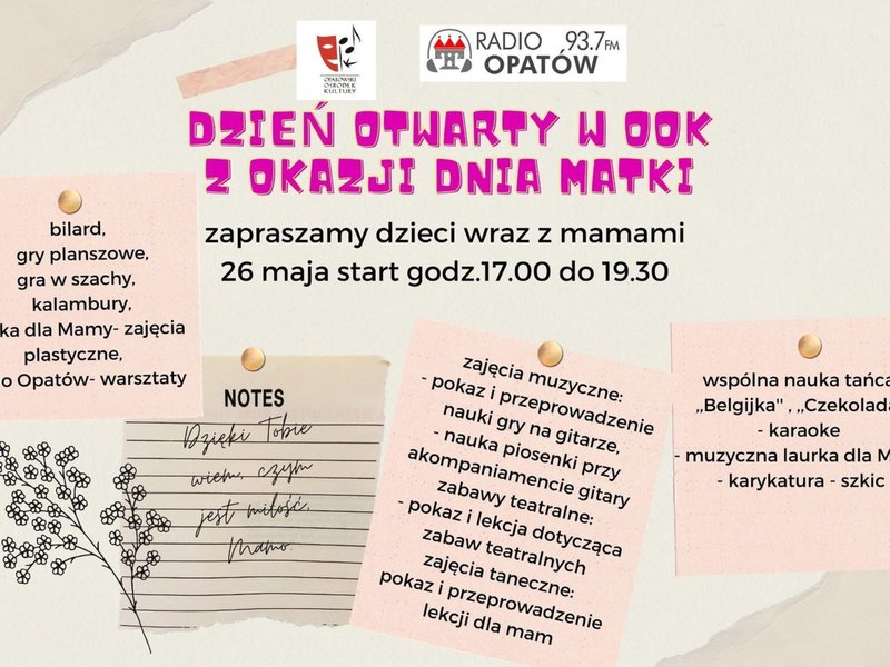 Dzień Otwarty w OOK z okazji Dnia Matki 2022