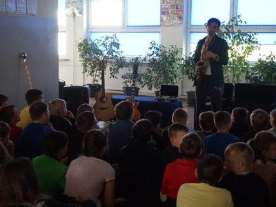 Z muzyczną wizytą w Szkole Podstawowej Nr 1 w Opatowie