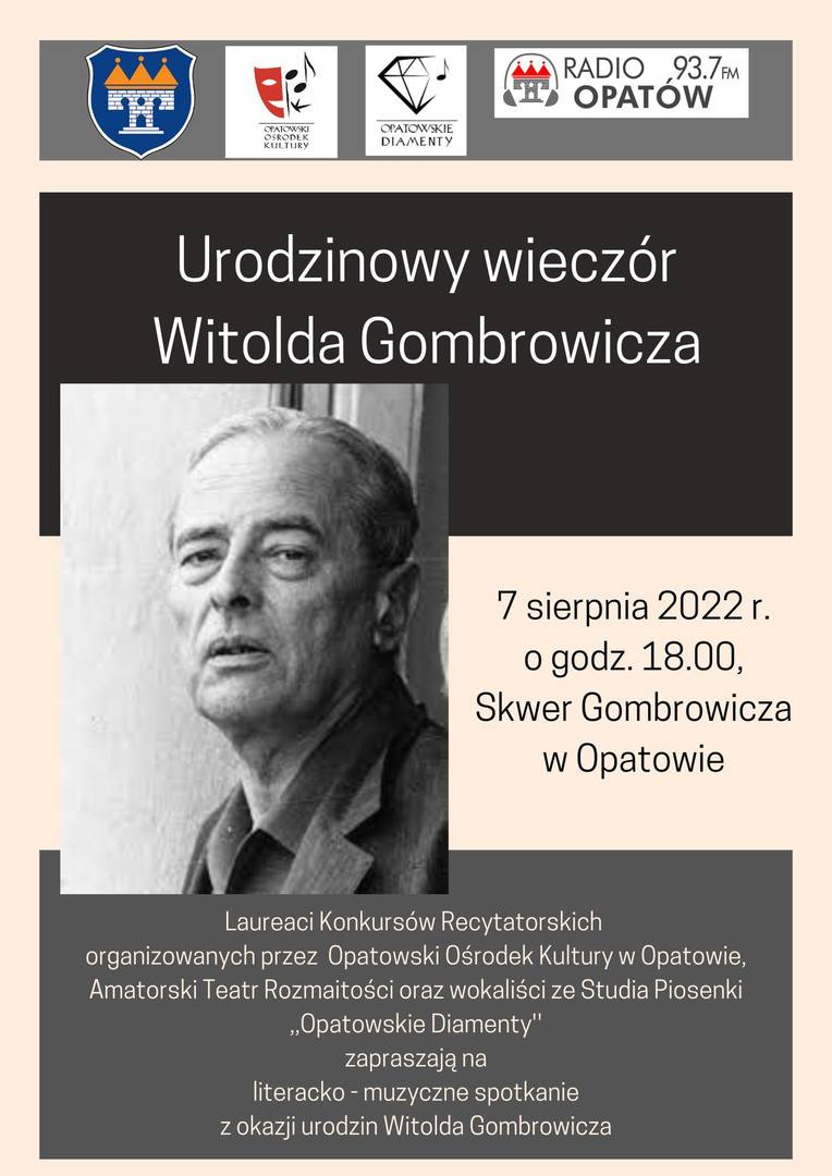 Urodziny Witolda Gombrowicza na Skwerze jego imienia w Opatowie