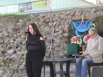 Urodziny Witolda Gombrowicza na Skwerze jego imienia w Opatowie