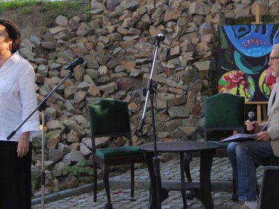 Urodziny Witolda Gombrowicza na Skwerze jego imienia w Opatowie
