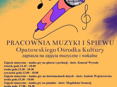 Nauka gry na instrumentach w Opatowskim Ośrodku Kultury