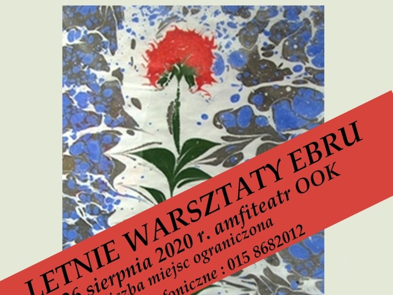 Letnie warsztaty plastyczne EBRU - plakat