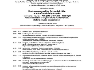 Obchody Międzynarodowego Dnia Zabytków w Opatowie