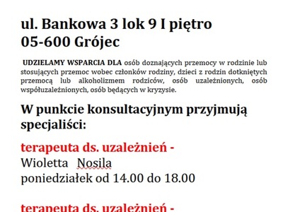 Punkt konsultacyjny ds. uzależnień