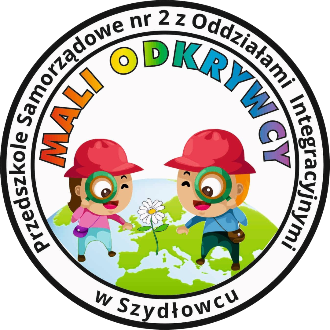 Logo Przedszkole Samorządowe nr 2 z Oddziałami Integracyjnymi w Szydłowcu Mali Odkrywcy