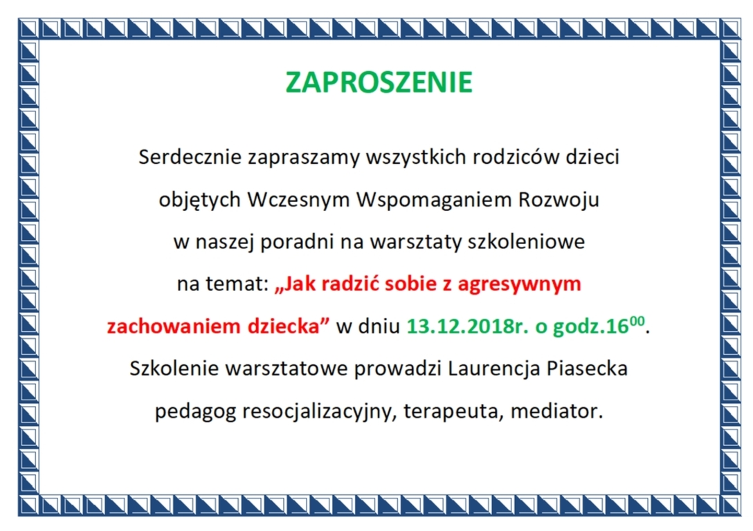 WARSZTATY: Jak radzić sobie z agresywnym zachowaniem dziecka