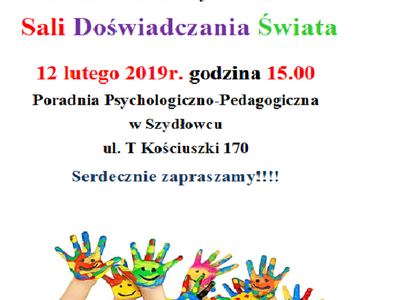 Zaproszenie na otwarcie Sali Doświadczania Świata