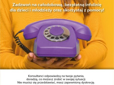 Rusza całodobowa bezpłatna infolinia  dla dzieci, młodzieży, rodziców i pedagogów