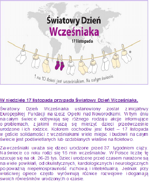 Światowy Dzień Wcześniaka
