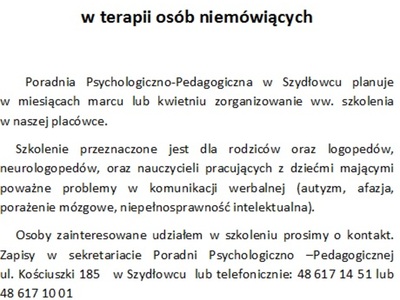 Zapraszamy na szkolenie