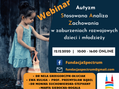 Zapraszamy na konferencję online: Autyzm Stosowana Analiza Zachowania w zaburzeniach rozwojowych dzieci i młodzieży - zdjęcie 1