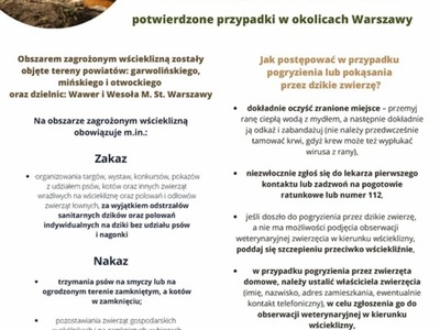 Jak postępować w przypadku pogryzienia lub pokąsania przez dzikie zwierzę?