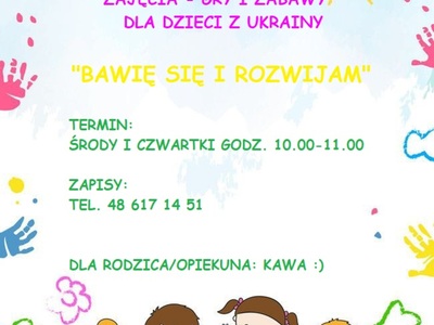 Plakat zajecia dla Dzieci z Ukrainy