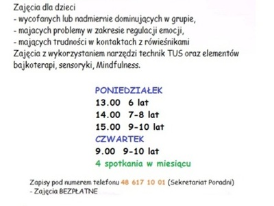 Poradnia Psychologiczno-Pedagogiczna zaprasza na Trening Umiejętności Społecznych