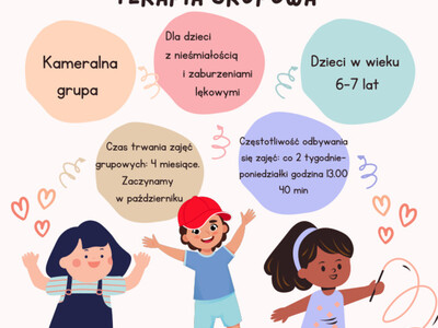 Plakat TERAPIA GRUPOWA - POSZUKIWACZE ODWAGI - treść w artykule