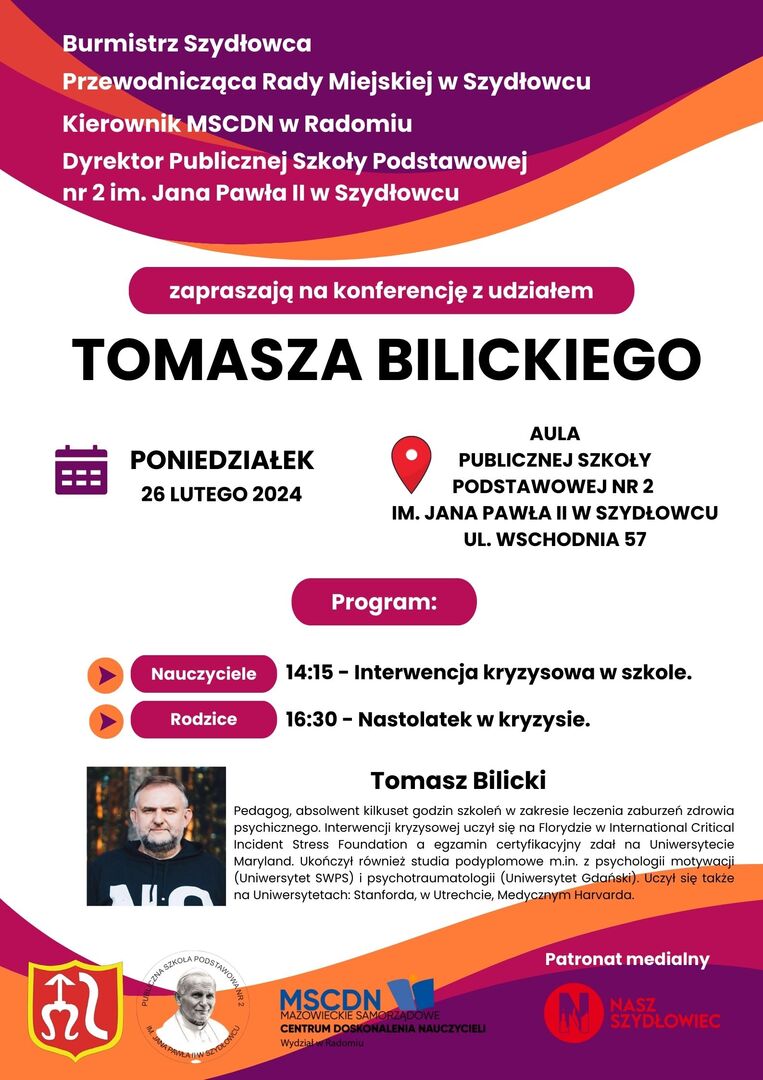 Plakat informacyjny konferencji - treść w artykule