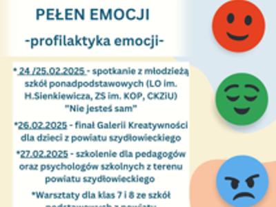 Plakat - Powiatowy tydzien pelen emocji - treść informacji w artykule
