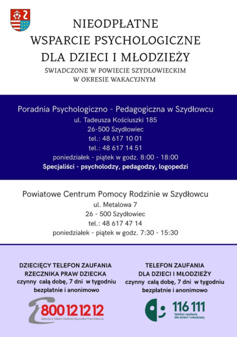 Nieodpłatna pomoc prawna dla dzieci i młodzieży