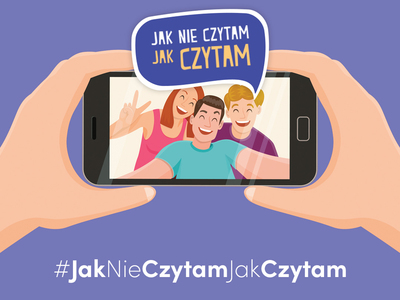 Na zdjęciu znajduje się plakat Jak nie czytam jak czytam.